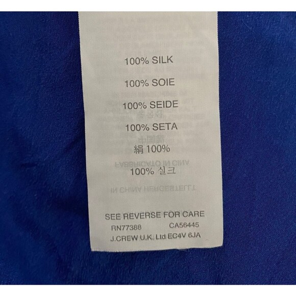 J.Crew 100% Silk Royal Blue Spaghetti strap Camisole Top Size XXS Bella Elena - Picture 5 of 7